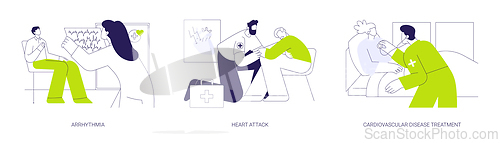 Image of Cardiovascular disease abstract concept vector illustrations.