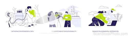 Image of Environmental science abstract concept vector illustrations.