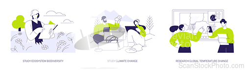 Image of Climate studies abstract concept vector illustrations.