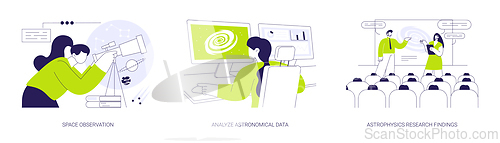 Image of Astronomy abstract concept vector illustrations.