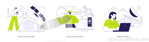 Image of Telecommunications abstract concept vector illustrations.