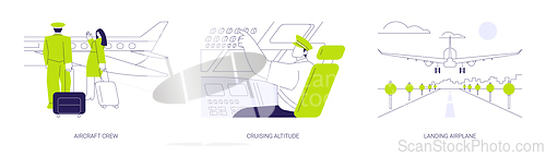 Image of Airway transportation abstract concept vector illustrations.
