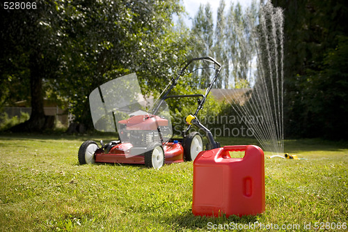 Image of Red Lawn Mower