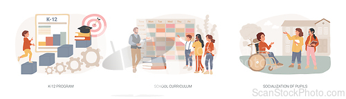 Image of Education program isolated concept vector illustration set.