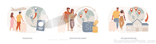 Image of Homeland isolated concept vector illustration set.