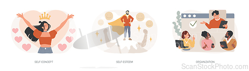 Image of Personality trait isolated concept vector illustration set.