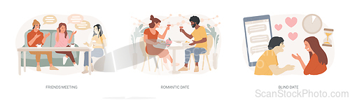 Image of Hangouts isolated concept vector illustration set.