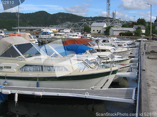 Image of Some motorboats at a marina