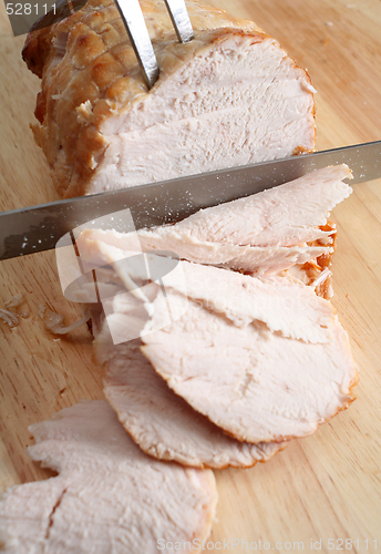 Image of Carving boneless turkey joint