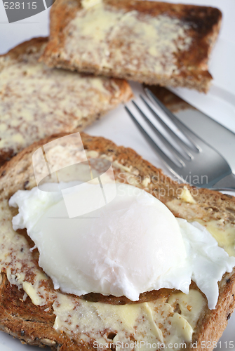 Image of Poached egg on toast