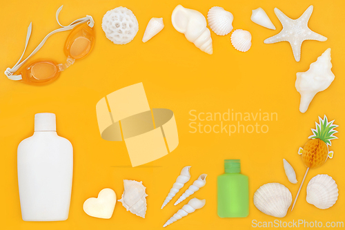 Image of Seaside Symbols and Beach Accessories in Summer