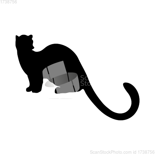 Image of Yellow-Throated Marten Silhouette