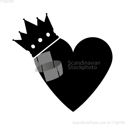 Image of Valentine Heart Crown Icon