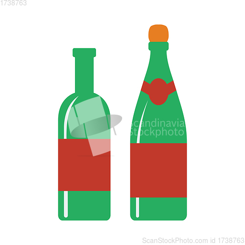 Image of Wine And Champagne Bottles Icon