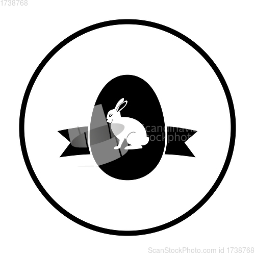 Image of Easter Egg With Ribbon Icon