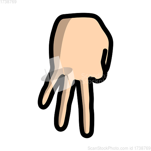 Image of Baseball Catcher Gesture Icon