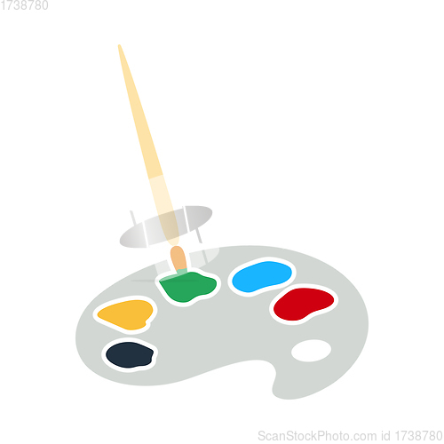 Image of School Palette With Brush Icon