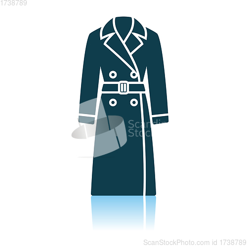 Image of Business Woman Trench Icon