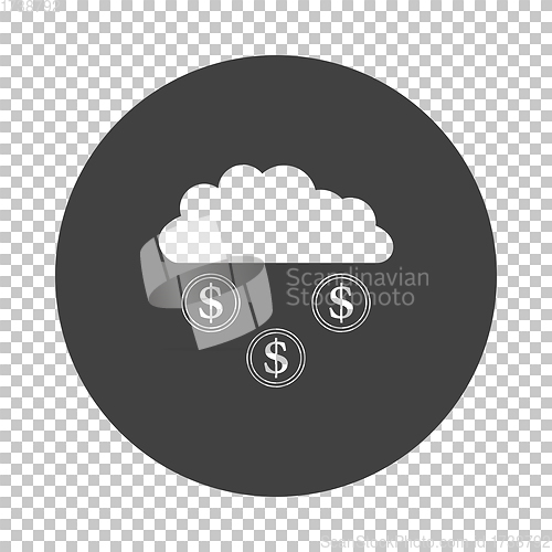 Image of Coins Falling From Cloud Icon