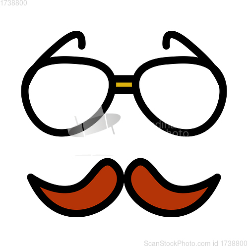 Image of Glasses And Mustache Icon