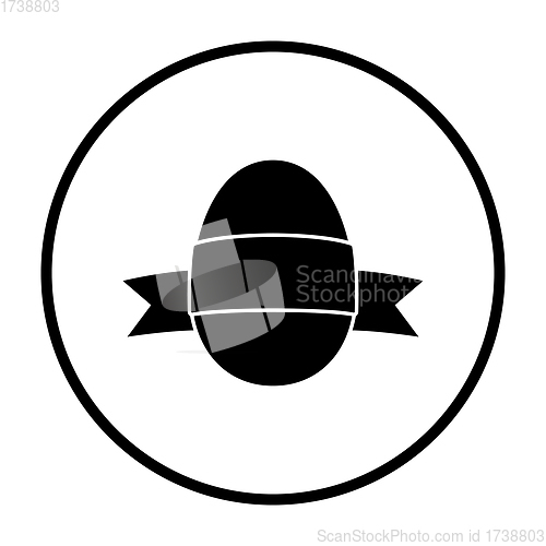 Image of Easter Egg With Ribbon Icon