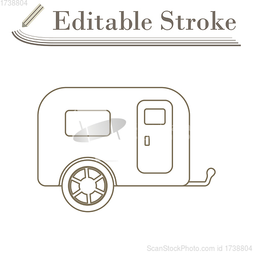 Image of Icon Of Camping Family Caravan Car
