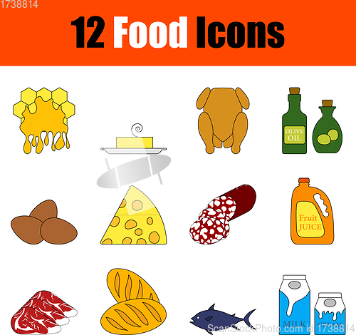 Image of Food Icon Set