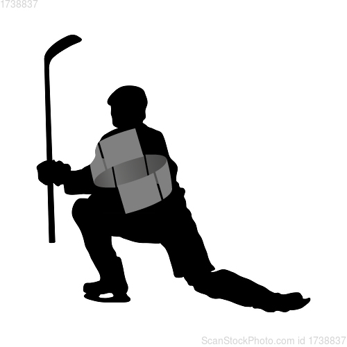 Image of Hockey Player Silhouette