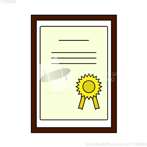 Image of Certificate Under Glass Icon