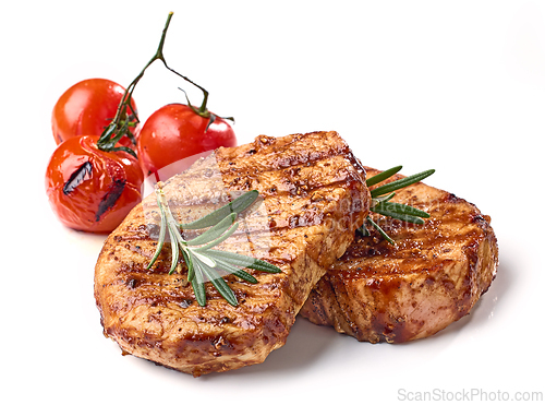 Image of freshly grilled steaks