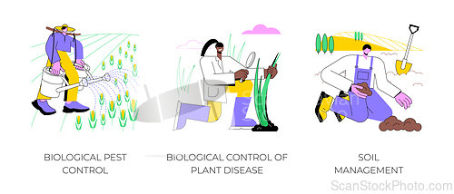 Image of Organic farming industry isolated cartoon vector illustrations.