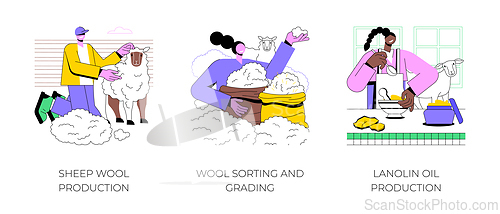 Image of Secondary products production isolated cartoon vector illustrations.