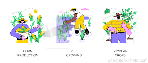 Image of Refining agricultural products isolated cartoon vector illustrations.