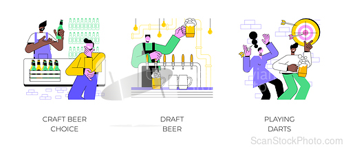 Image of In a pub isolated cartoon vector illustrations.