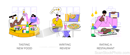 Image of Food critic isolated cartoon vector illustrations.