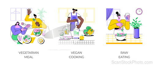 Image of Nutrition plan isolated cartoon vector illustrations.