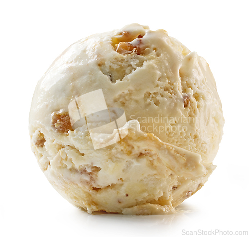 Image of maple syrup and walnut ice cream scoop