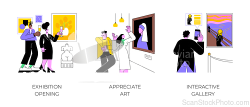 Image of Art event isolated cartoon vector illustrations.