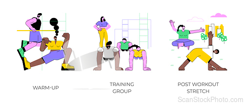 Image of Training process isolated cartoon vector illustrations.