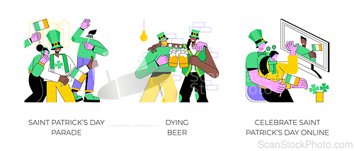 Image of Saint Patricks Day isolated cartoon vector illustrations.