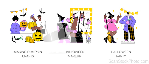 Image of Halloween celebration isolated cartoon vector illustrations.