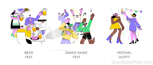 Image of Festival trip isolated cartoon vector illustrations.