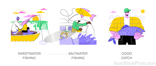 Image of Fishing isolated cartoon vector illustrations.