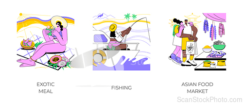 Image of Exotic destination isolated cartoon vector illustrations.