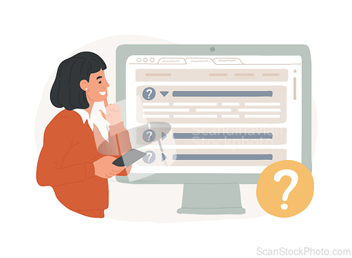Image of FAQ isolated concept vector illustration.