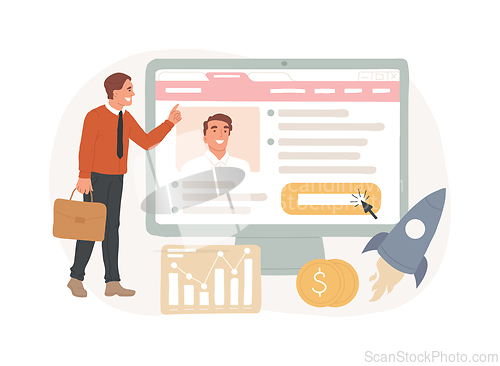 Image of Careers isolated concept vector illustration.