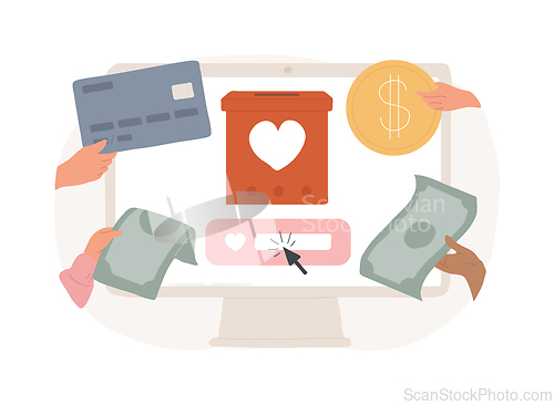 Image of Donation isolated concept vector illustration.