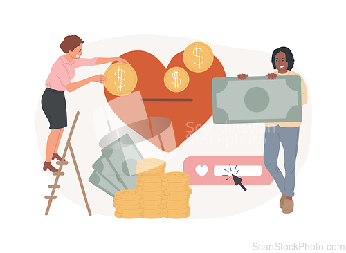 Image of Philanthropy isolated concept vector illustration.