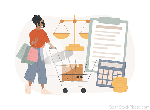 Image of Consumer policy isolated concept vector illustration.