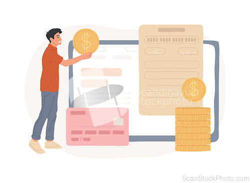 Image of Fees and funding isolated concept vector illustration.